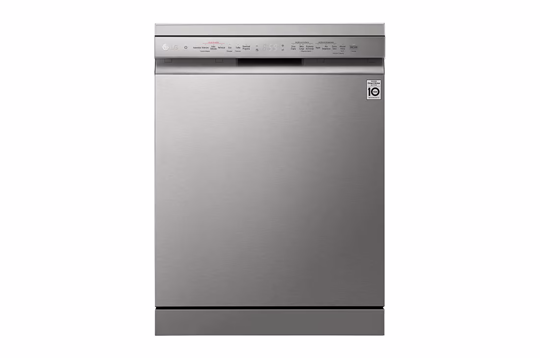 LG DF222FPS 60cm QuadWash TrueSteam Dishwasher Silver official LG product image 1 LG DF222FPS 60cm QuadWash TrueSteam Dishwasher Silver