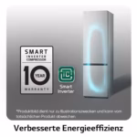 LG GBV3200CPY 387L NatureFRESH Fridge Freezer Prime Silver