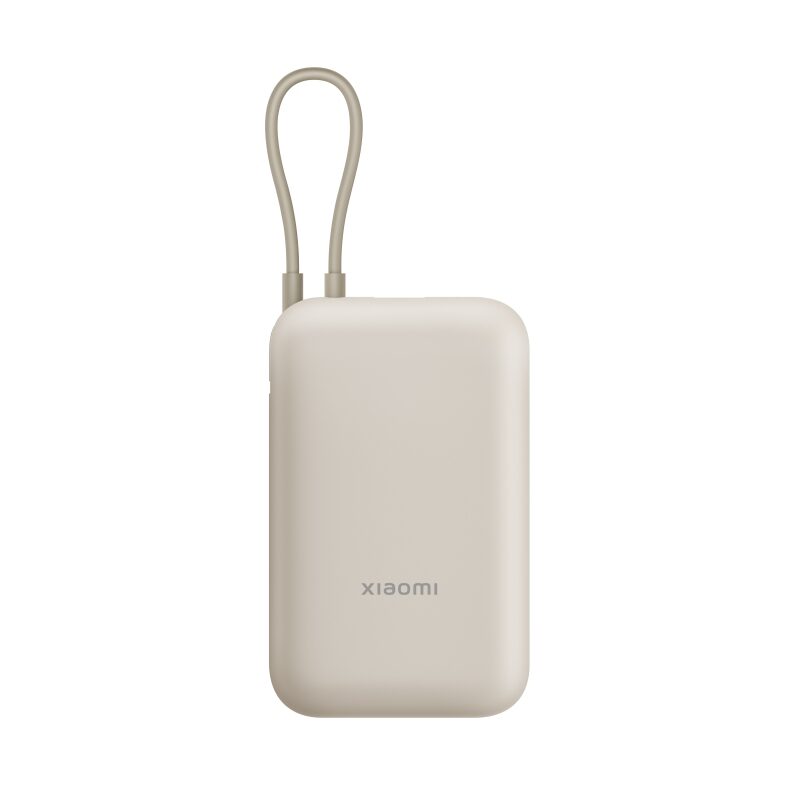 741688-1.jpg Xiaomi Power Bank 22.5W 10000mAh (Integrated Cable) Tan - Image 1